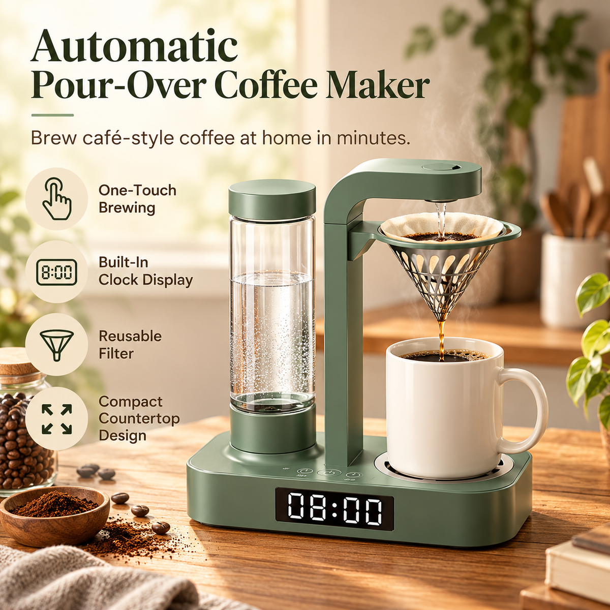 American-style automatic drip coffee maker
