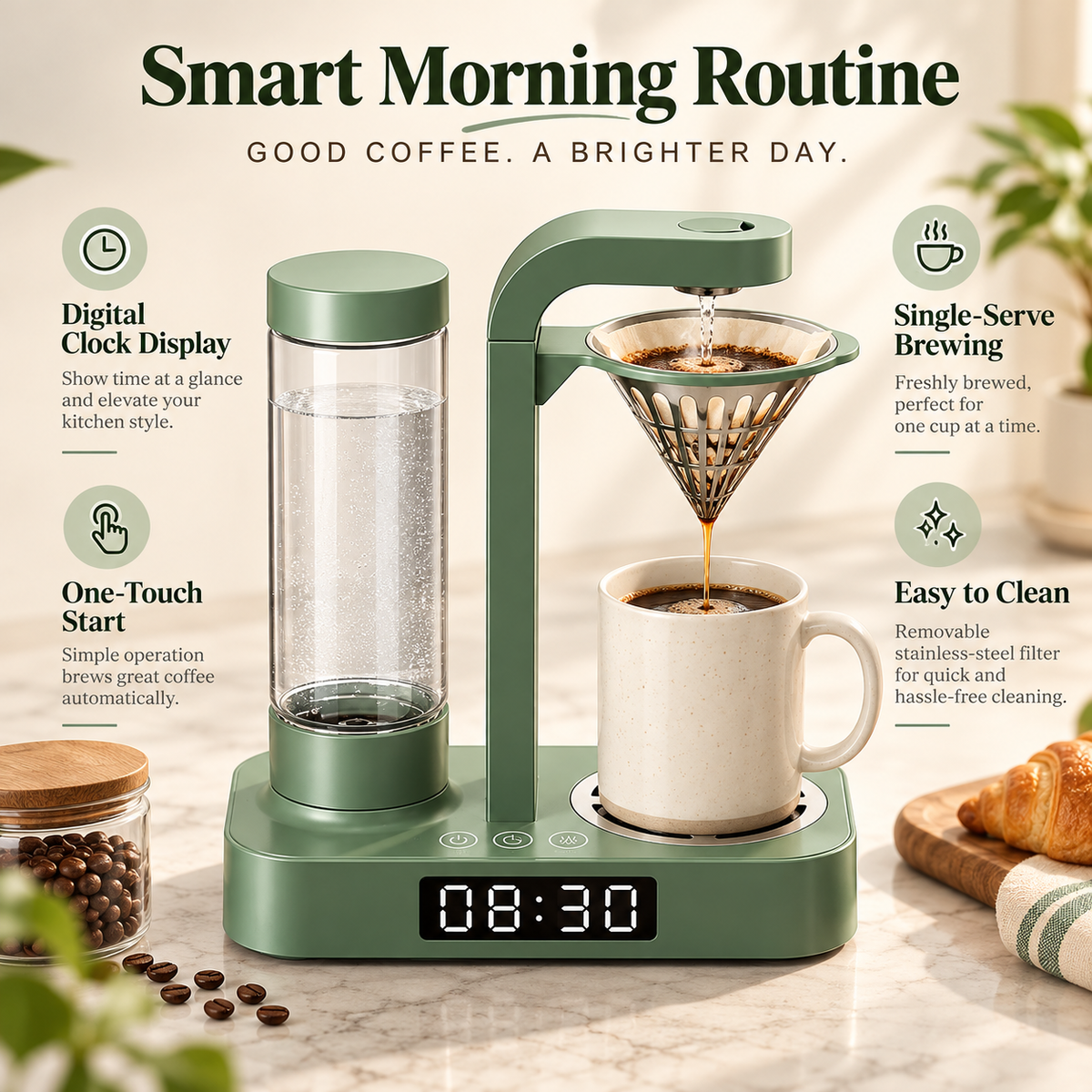 American-style automatic drip coffee maker