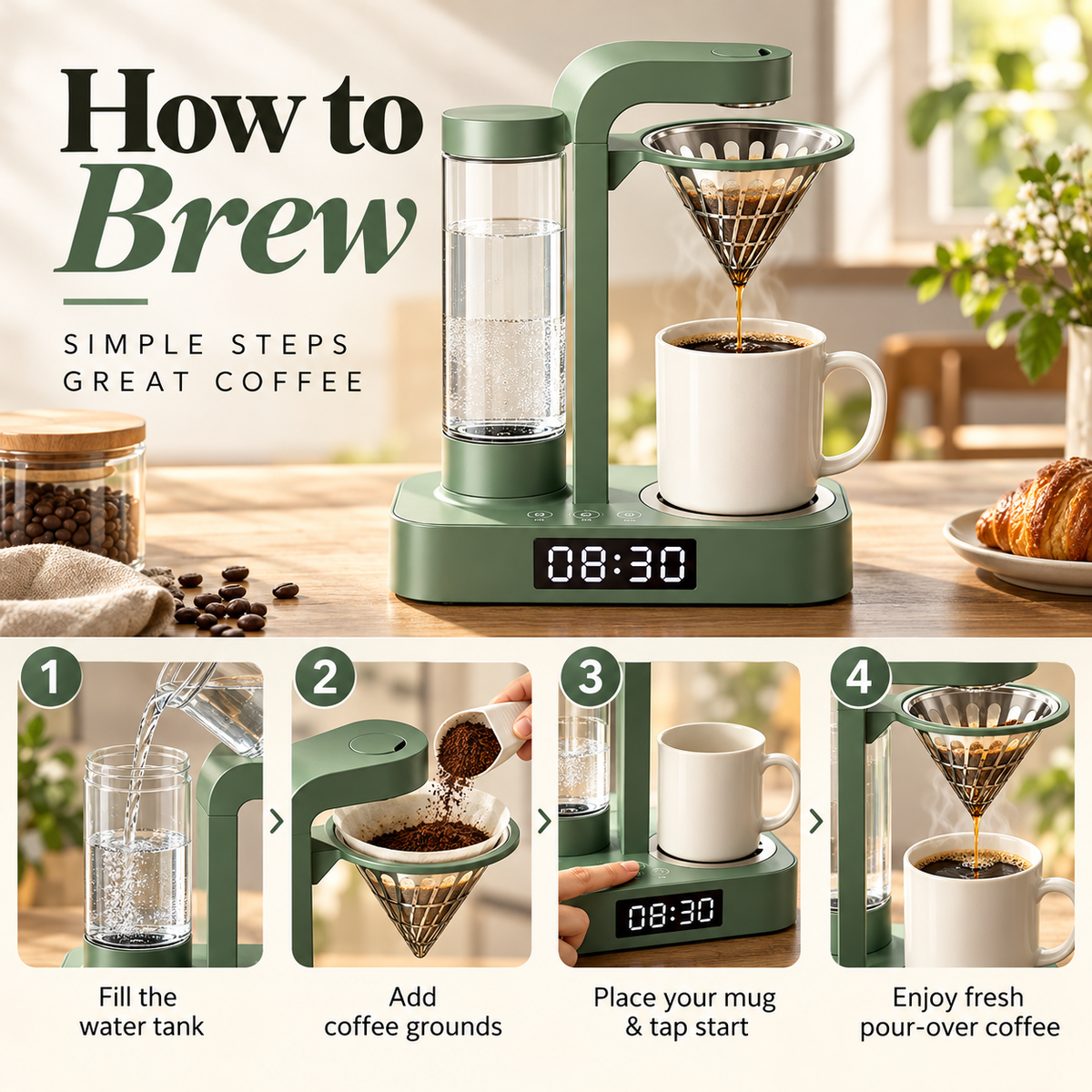 American-style automatic drip coffee maker