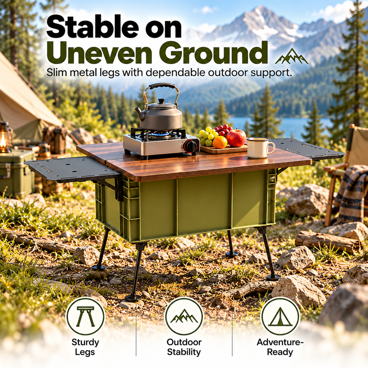 Portable Multifunctional Outdoor Table