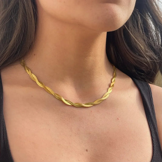Aurelia Twisted Gold Necklace