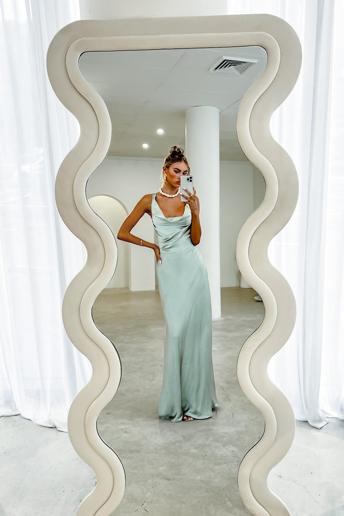 Sitara Tied Back Maxi Dress Sage