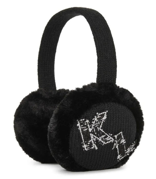Karl Lagerfeld Paris Faux Fur "KL Patch" Earmuffs – One Size