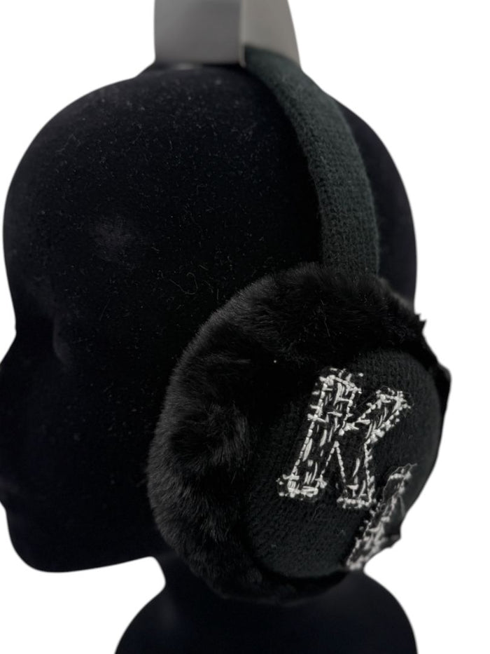 Karl Lagerfeld Paris Faux Fur "KL Patch" Earmuffs – One Size