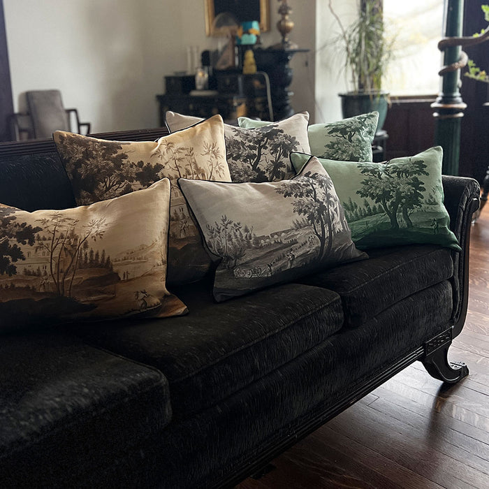 PATCH NYC Italian Landscape Emerald Decorative Pillows