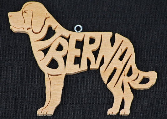 "Saint Bernard Wooden Puzzle Ornament"