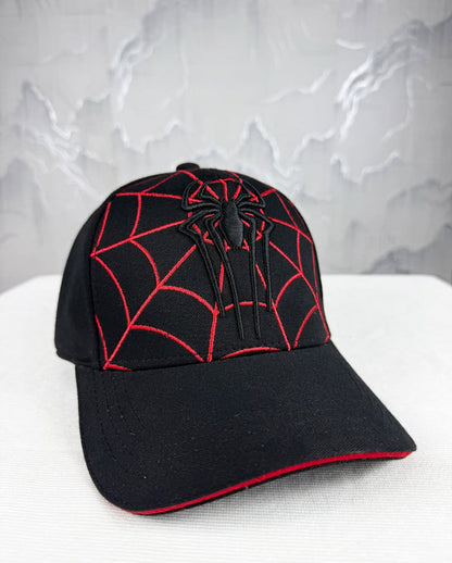 Spider-Man Cap | Premium Embroidered Spider Web & Logo | Stylish Adjustable Baseball Cap