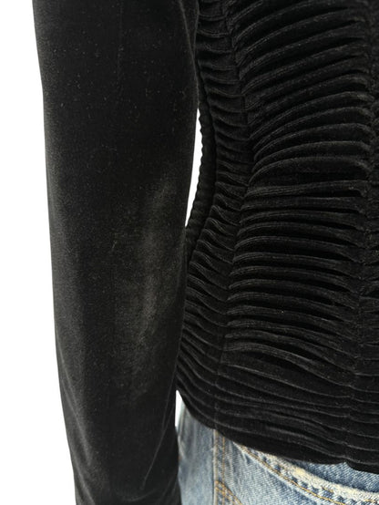 Worth Black Textured Velvet Statement Jacket - Size 4