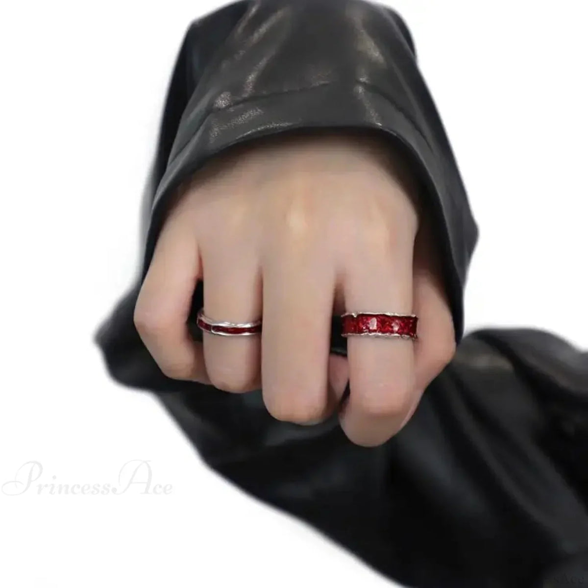 Y2K Crimson Drip Petroleum Gothic Band
