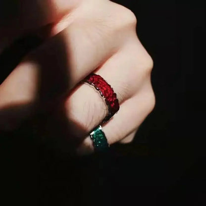 Y2K Crimson Drip Petroleum Gothic Band