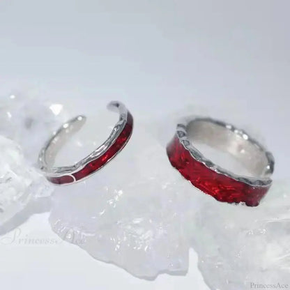 Y2K Crimson Drip Petroleum Gothic Band