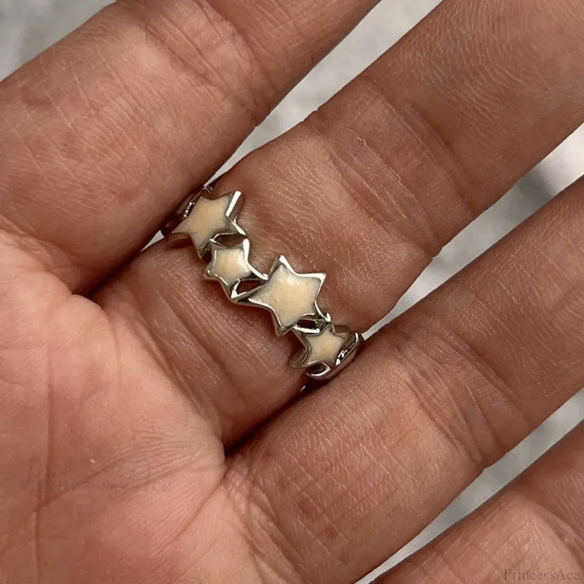 Y2K Transparent Heart Gothic Ring