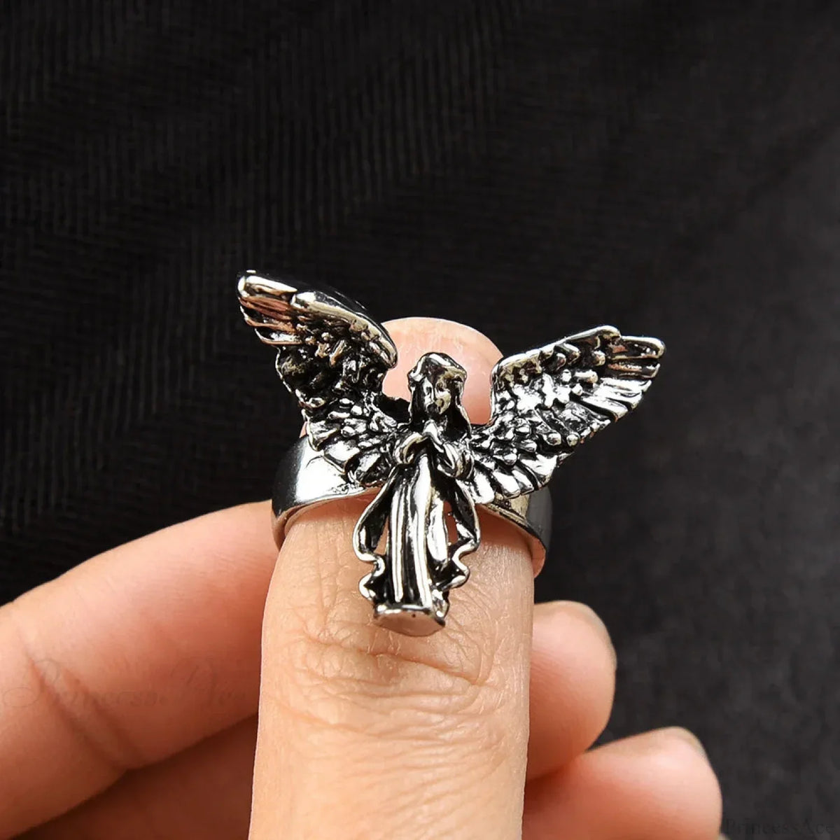 Y2K Transparent Heart Rebel Gothic Ring